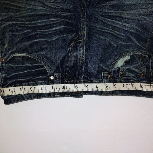 Machine Disressed Low Rise Straight Jeans 29 - Picture 6 of 9